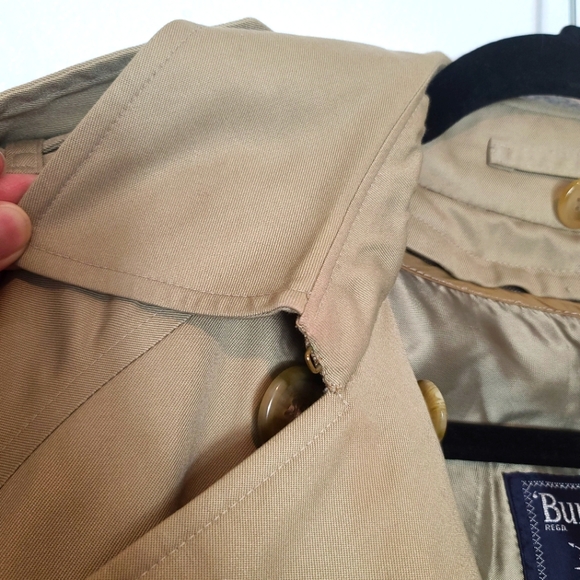 Burberry Women’s Vintage Tan Nova Check Trench Coat–Wool Lined–Size 14 XX-Long - Picture 13 of 16